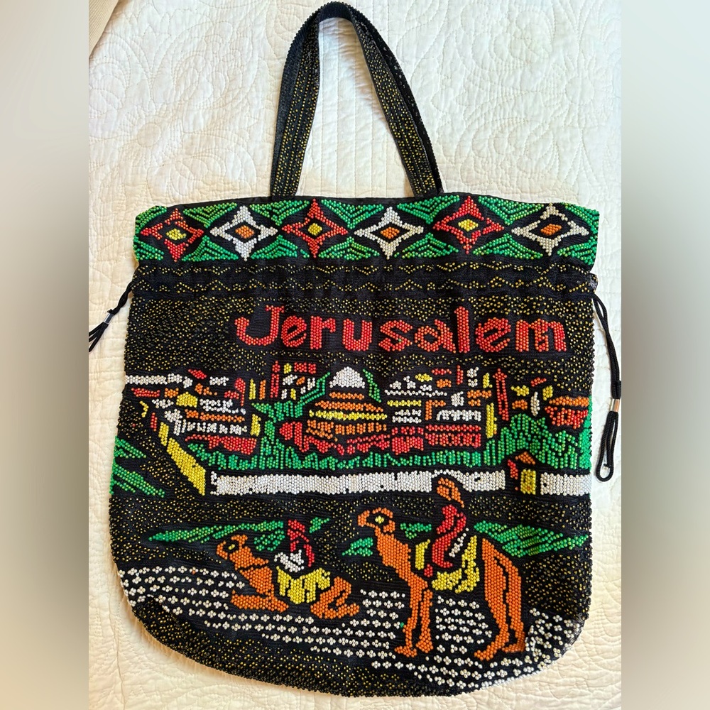 Jerusalem Lightweight Drawstring Seed Beaded Mult… - image 1